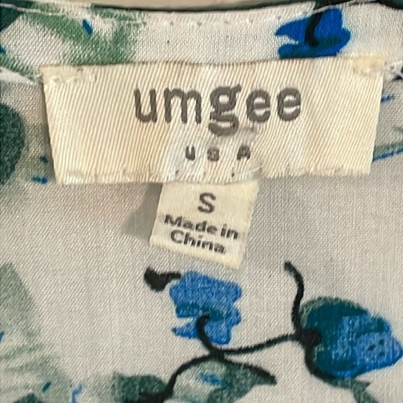 Umgee Women's Dress Small White Bohemian Oversized Floral Cottagecore Prairie - Picture 9 of 14